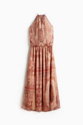 H & M - Halterjurk - Oranje/Dessin