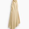 H & M - Asymmetrische halterjurk - Beige
