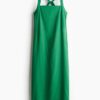H & M - Jurk van linnenmix - Groen