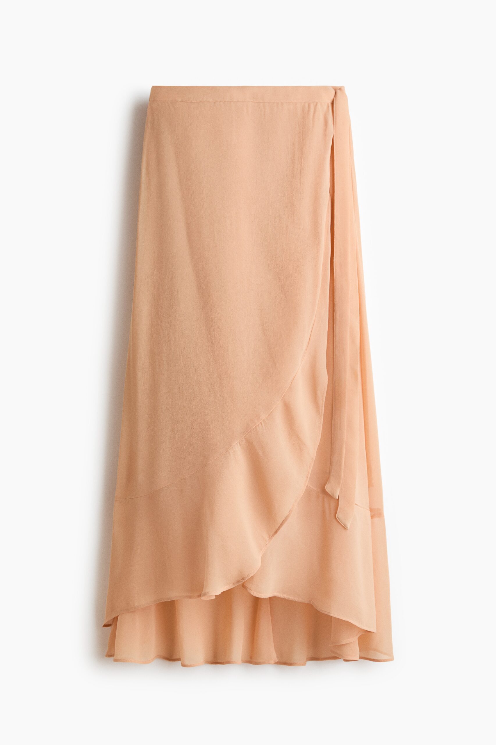 H & M - Overslagrok met volant - Dusty Lichtoranje