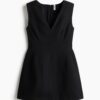 H & M - Jurk met V-hals - Zwart
