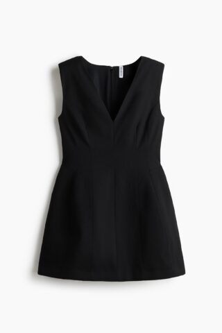 H & M - Jurk met V-hals - Zwart