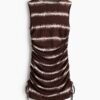H & M - Strandjurk met drawstrings - Donkerbruin/Tiedye