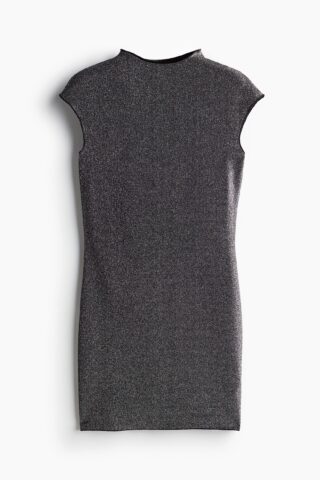 H & M - Korte tricot bodyconjurk - Zwart