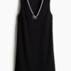 H & M - Jurk met stras - Zwart