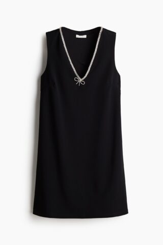 H & M - Jurk met stras - Zwart