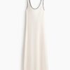 H & M - Slip-on jurk van linnenmix - Wit