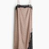 H & M - Slip-on jurk met kant - Beige/Polkadot