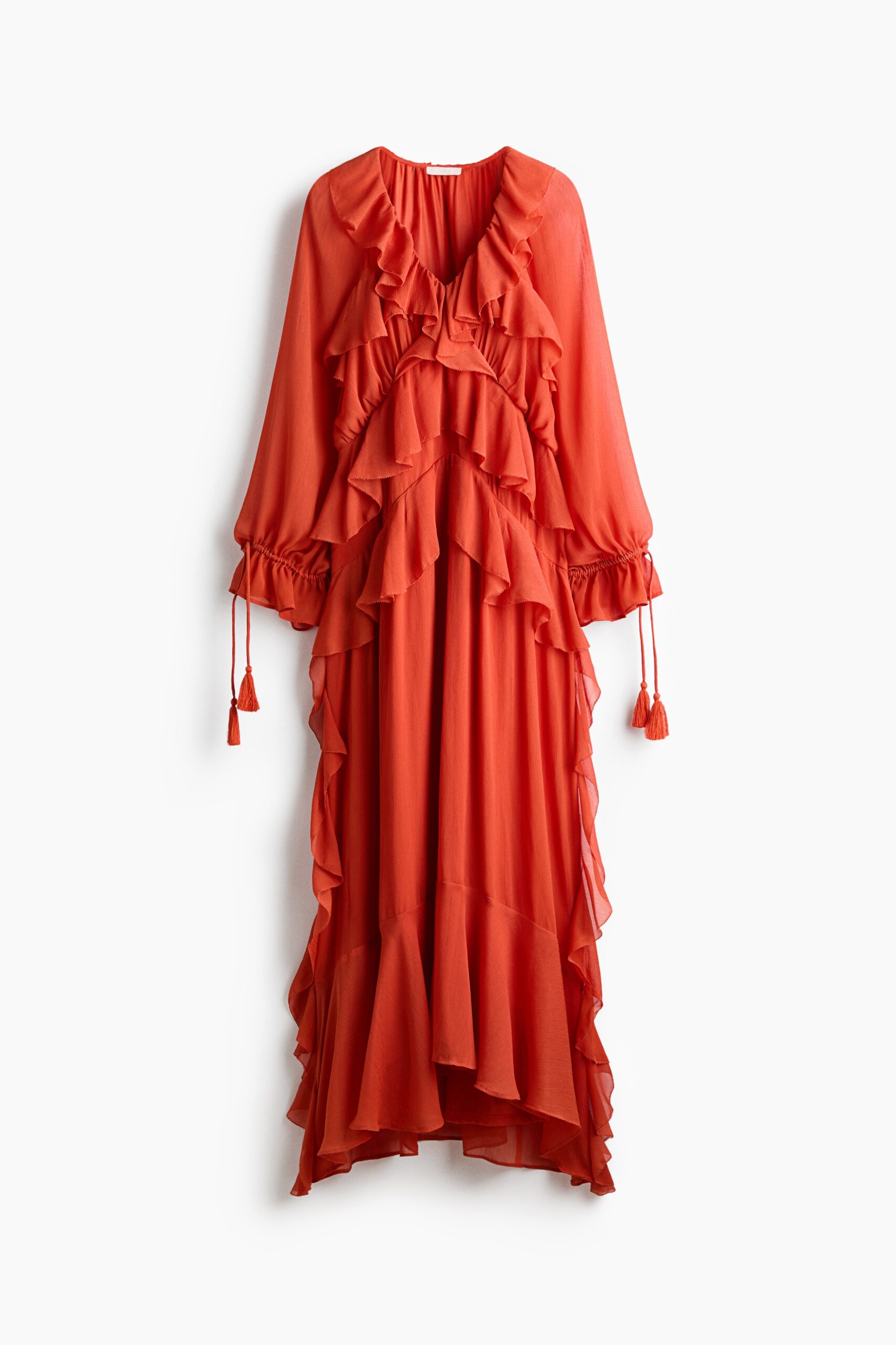 H & M - Oversized jurk met volant - Donkeroranje H & M - Oversized jurk met volant - Donkeroranje