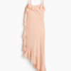 H & M - Volantjurk met strikbandjes - Licht Perzikroze