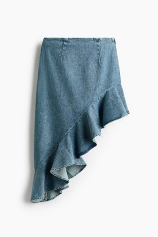H & M - Asymmetrische denim rok - Licht Denimblauw