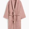 H & M - Ochtendjas van katoenen badstof - Dusty Roze