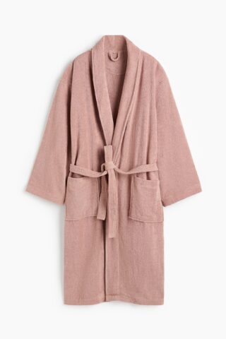 H & M - Ochtendjas van katoenen badstof - Dusty Roze