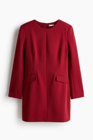 H & M - Korte jurk - Donkerrood