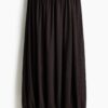 H & M - Ballonrok van mesh - Donkerbruin