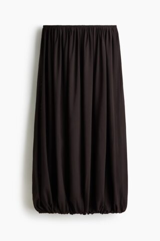 H & M - Ballonrok van mesh - Donkerbruin