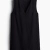 H & M - Shift-jurk met V-hals - Zwart