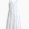 H & M - Katoenen jurk met broderie anglaise - Ivoorwit