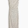 H & M - Jurk met kapmouwtjes - Roomwit/Polkadot