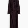 H & M - MAMA Voedingsjurk met overslag - Bordeauxrood