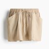 H & M - Lyocell-blend drawstring skirt - Beige