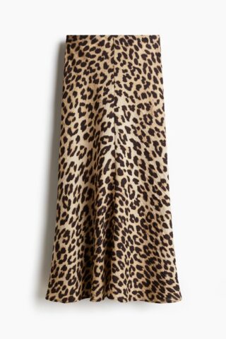 H & M - Slip-on rok - Beige/Luipaarddessin