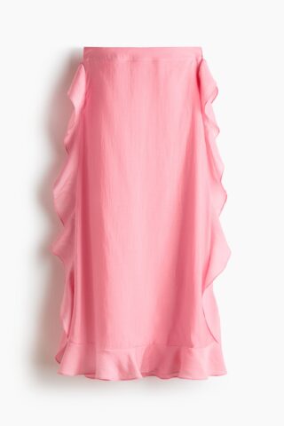 H & M - Rok met volants - Roze