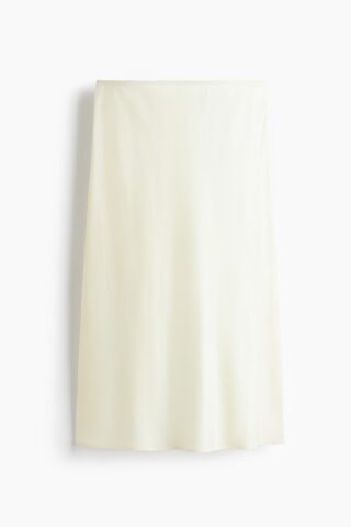 H & M - Slip-on rok van viscose - Lichtgeel
