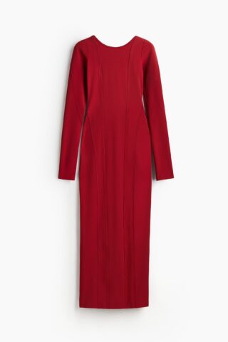 H & M - Nauwsluitende maxi-jurk - Donkerrood