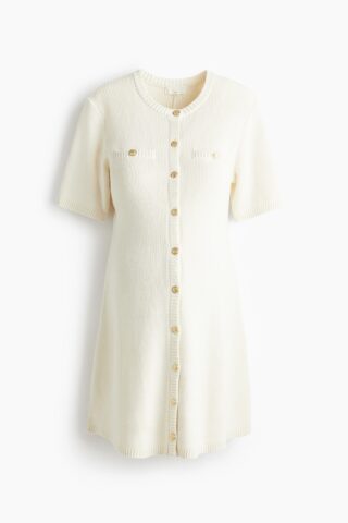 H & M - MAMA Gebreide jurk - Roomwit