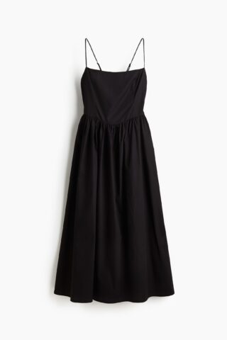H & M - Strappy jurk van katoen - Zwart