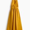 H & M - Katoenen halterjurk - Mosterdgeel