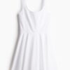 H & M - Jurk met broderie anglaise - Wit