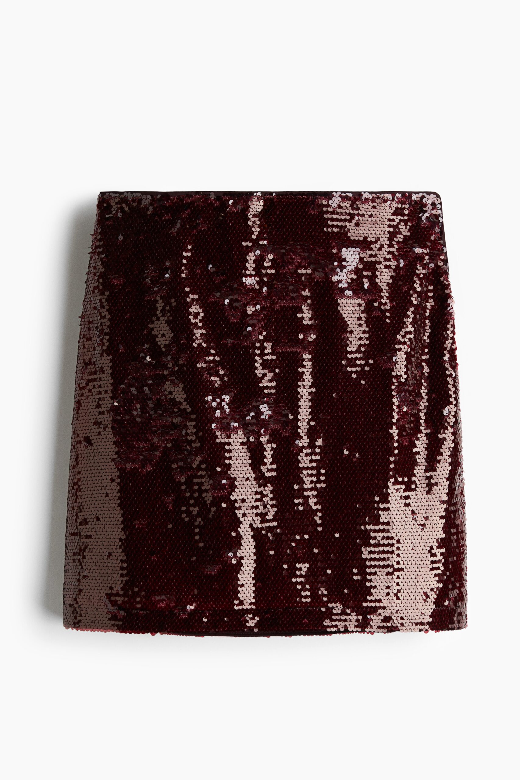 H & M - Rok met pailletten - Bordeauxrood
