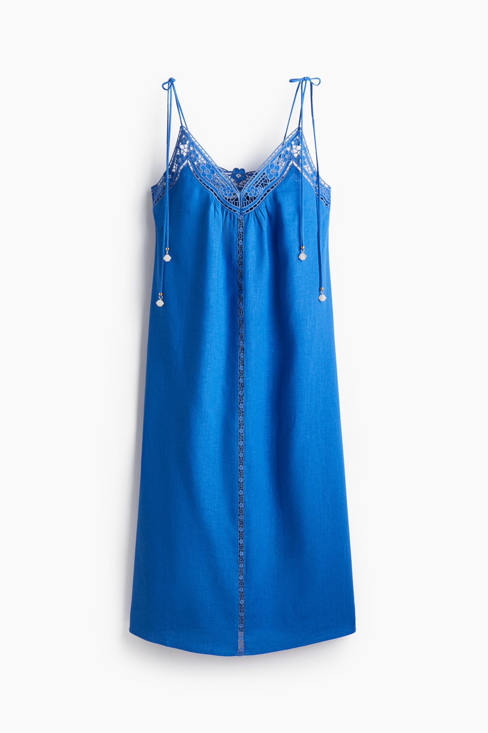 H & M - Jurk met broderie anglaise - Blauw H & M - Jurk met broderie anglaise - Blauw