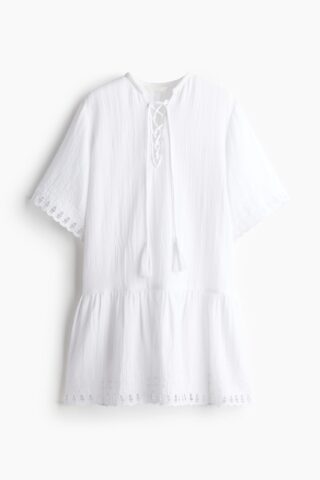 H & M - Katoenen tuniekjurk - Wit