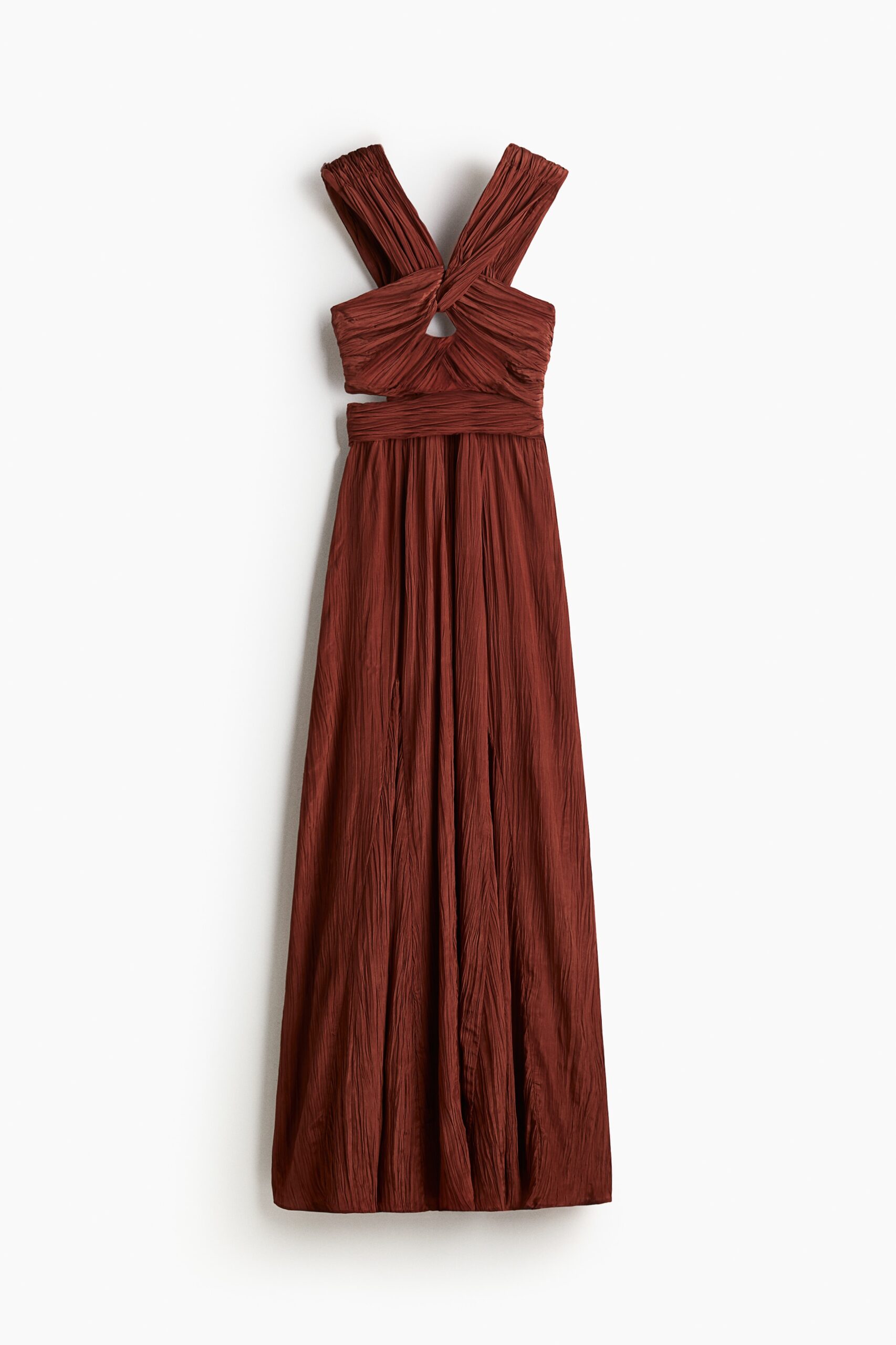 H & M - Gedrapeerde plisséjurk - Bruin H & M - Gedrapeerde plisséjurk - Bruin