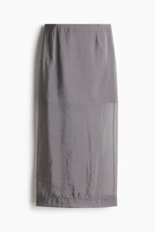 H & M - Rok van organza - Grijs