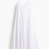 H & M - Strappy strokenjurk - Wit