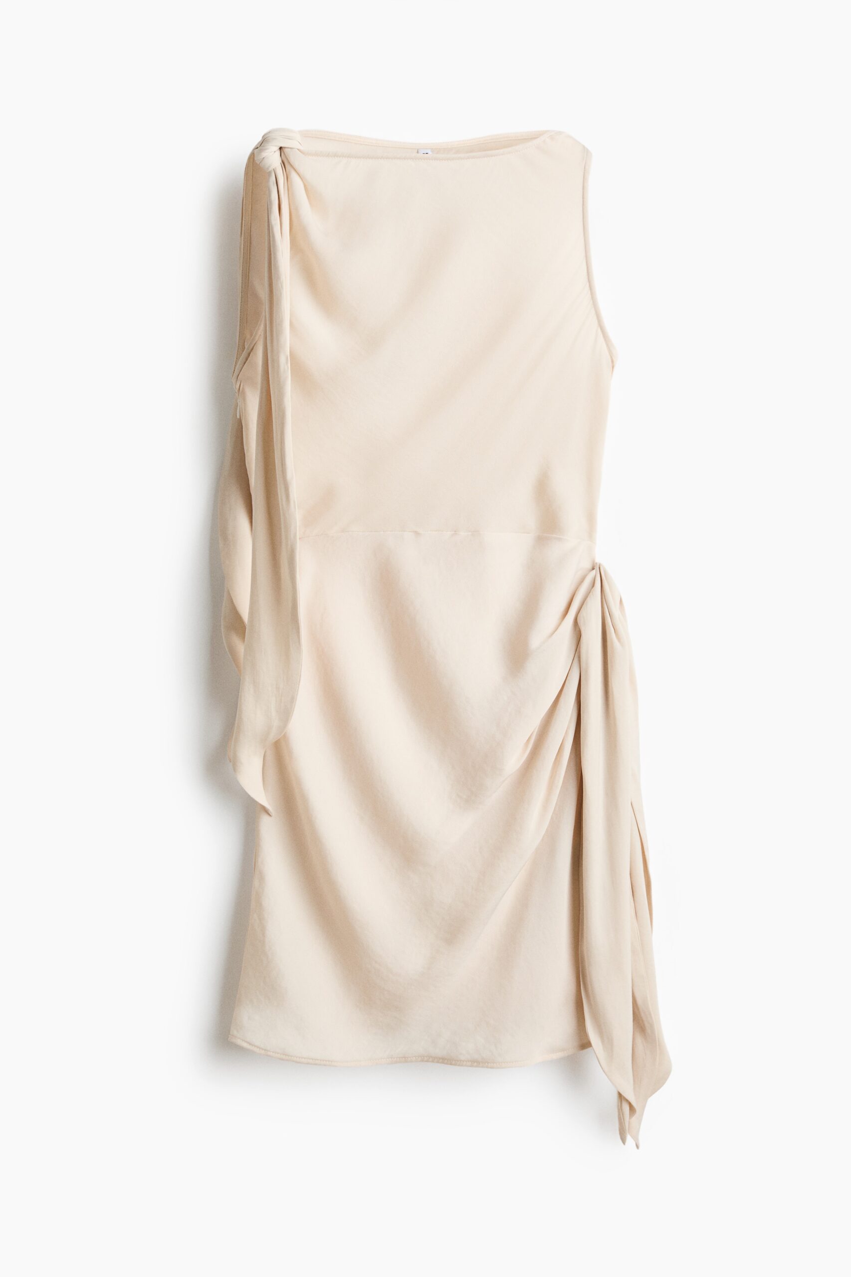 H & M - Jurk met geknoopt detail - Lichtbeige