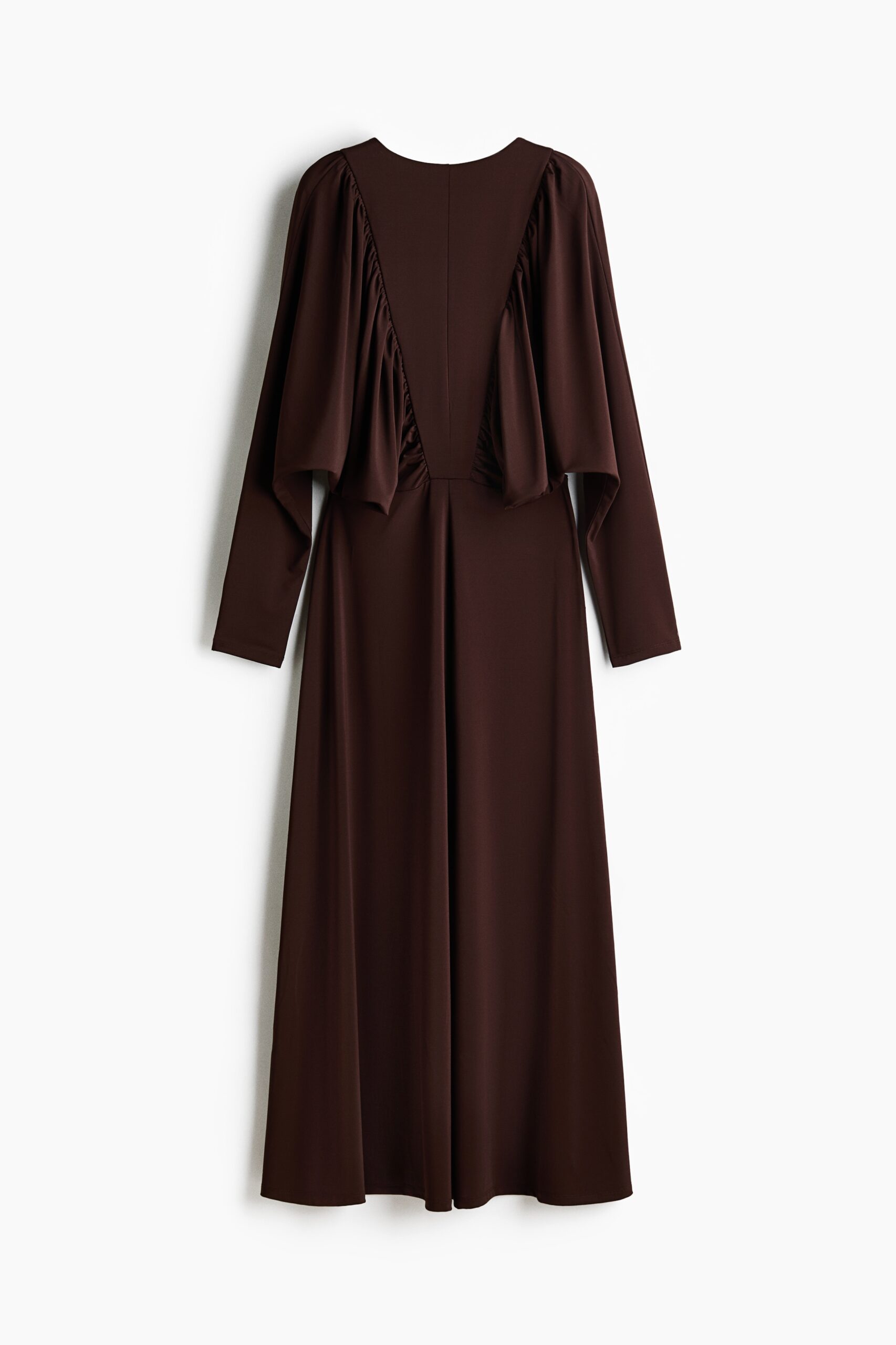 H & M - Tricot jurk met rimpeleffect - Donkerbruin H & M - Tricot jurk met rimpeleffect - Donkerbruin
