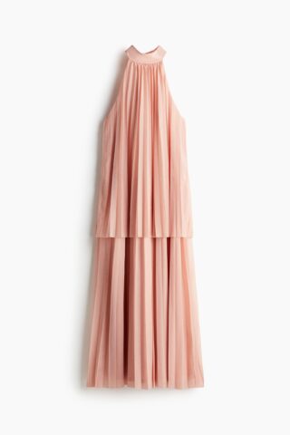 H & M - Plisséjurk - Abrikoos