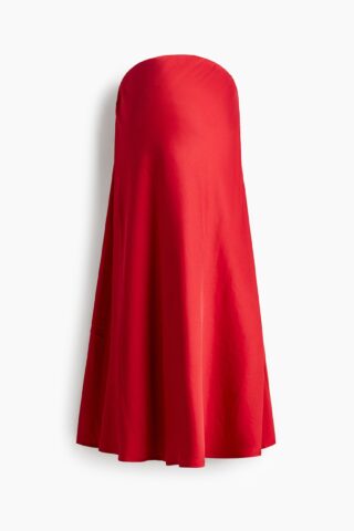 H & M - MAMA Satijnen slip-on rok - Rood