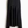 H & M - Rok van satijnen twill - Zwart