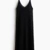 H & M - Gebreide strappy jurk - Zwart