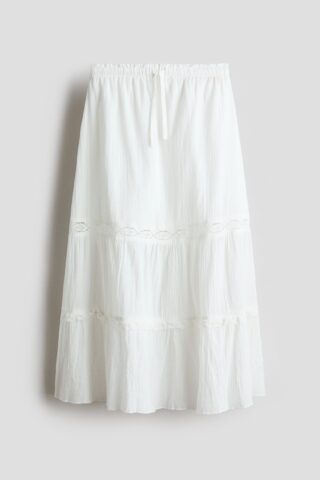 H & M - Strokenrok - Wit