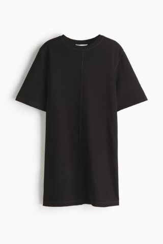 H & M - Katoenen T-shirtjurk - Zwart