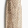 H & M - Kokerrok van lyocellmix - Beige/Slangenleerdessin