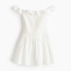H & M - Gesmokte off-the-shoulderjurk - Wit