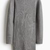 H & M - Ribgebreide jurk - Grijs Gemêleerd